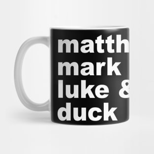 Matthew, Mark, Luke and Duck Mug